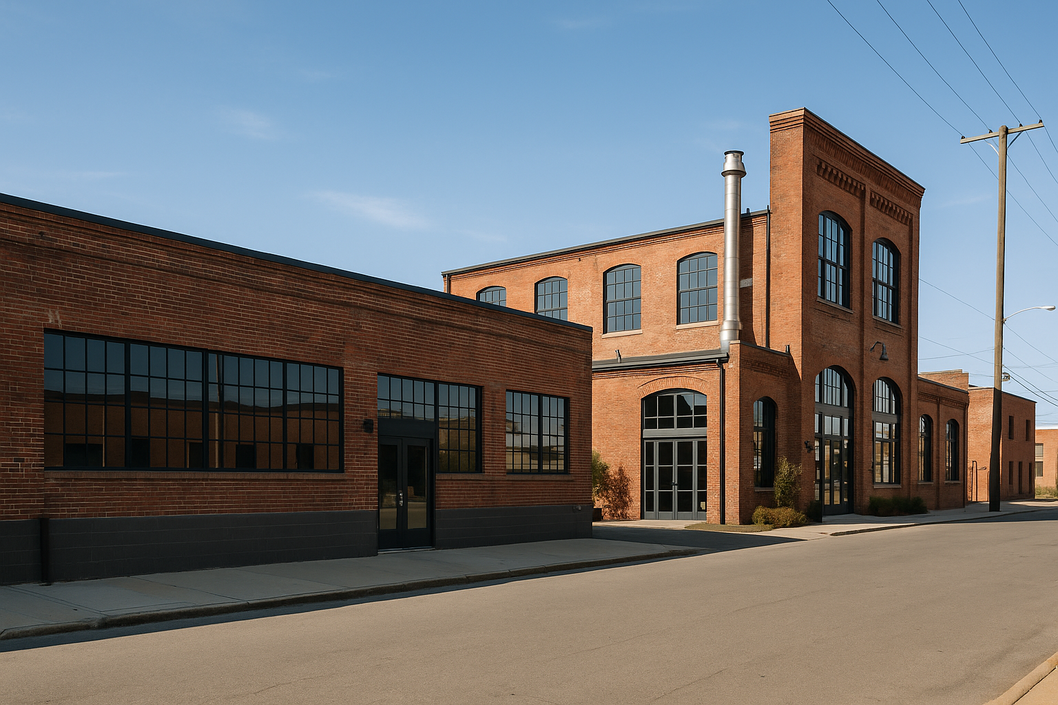 Converted warehouses and brewery buildings in the Scott's Addition district of Richmond